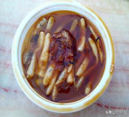 沙虫做的美味土笋冻你敢吃吗,土笋冻里面的虫子好吃吗