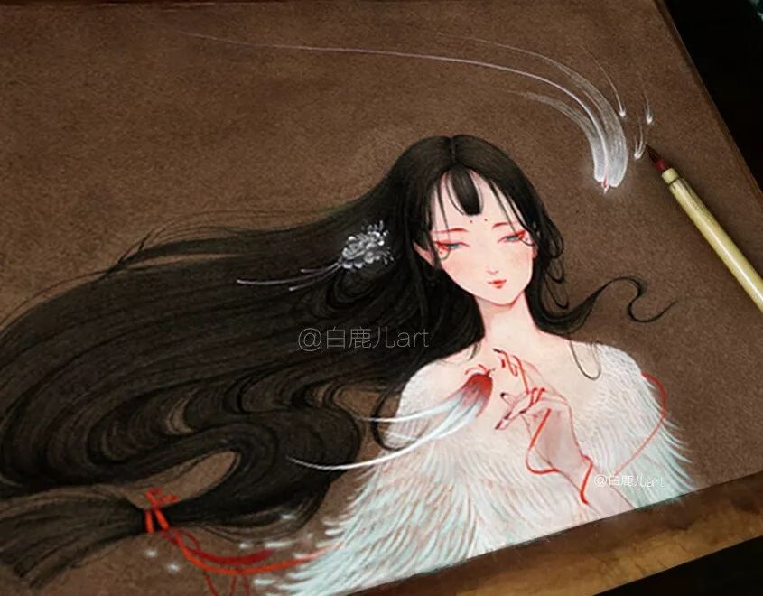 玉手青丝美女图片,一袭白衣清冷出尘的古风美人