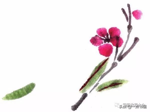 桃花的国画画法,国画桃花树的画法