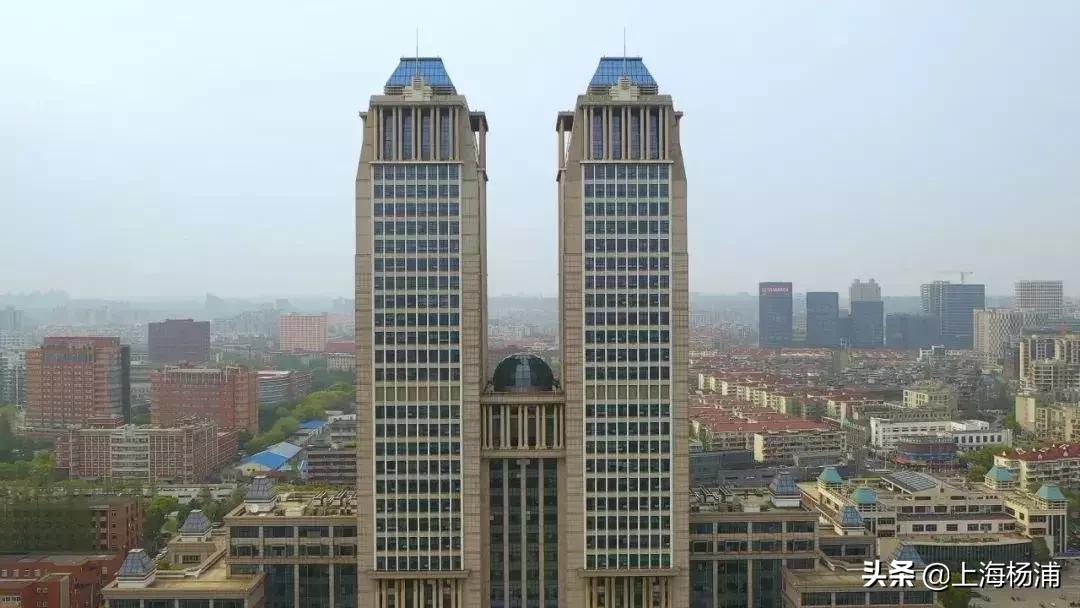 上海杨浦鸟瞰图,俯瞰上海杨浦滨江