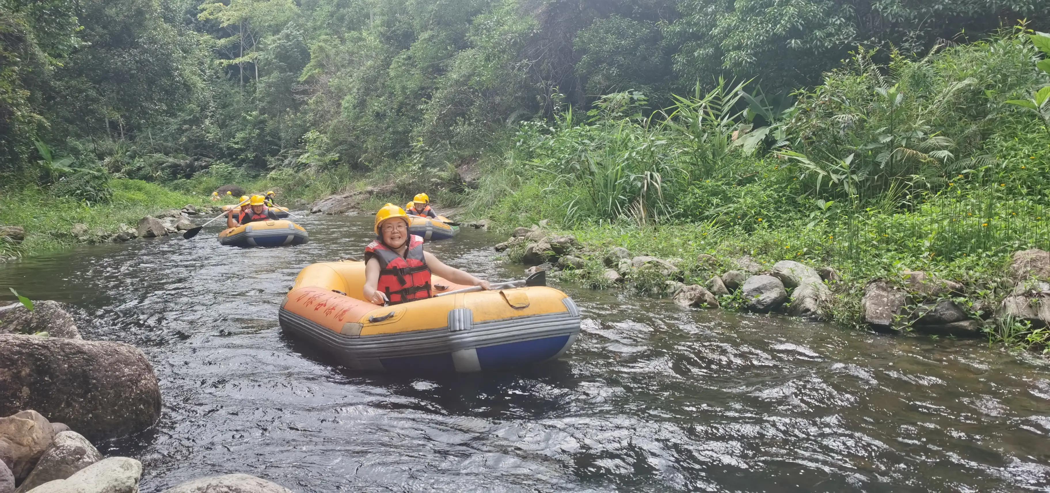 河源万绿湖漂流和桂山漂流,河源万绿谷空中漂流二日自由行