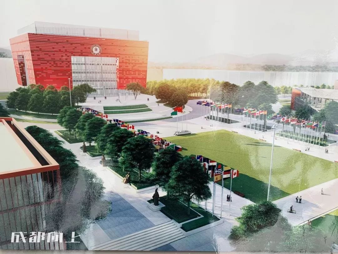 大运村建设火热朝天，成都大学已经上天