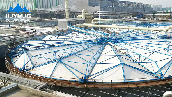 污水池加盖用反吊膜和玻璃钢价格,污水池反吊膜加盖案例介绍