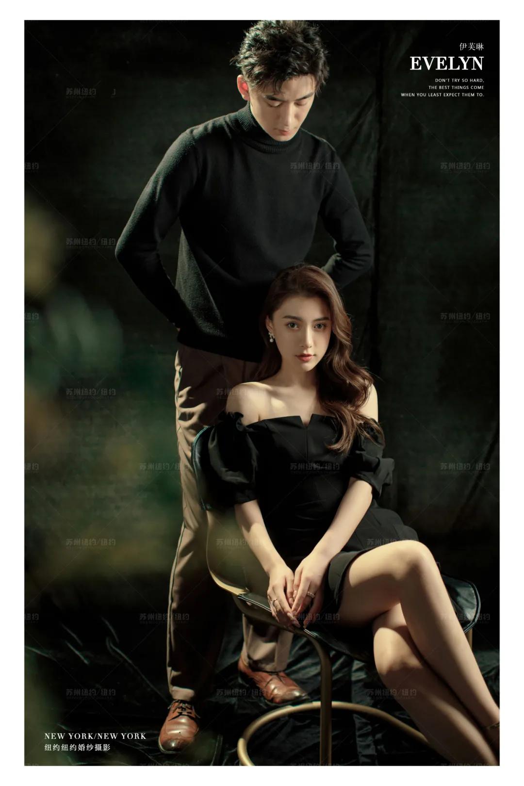 莫奈油画调色婚纱照,法式油画赫本风婚纱照