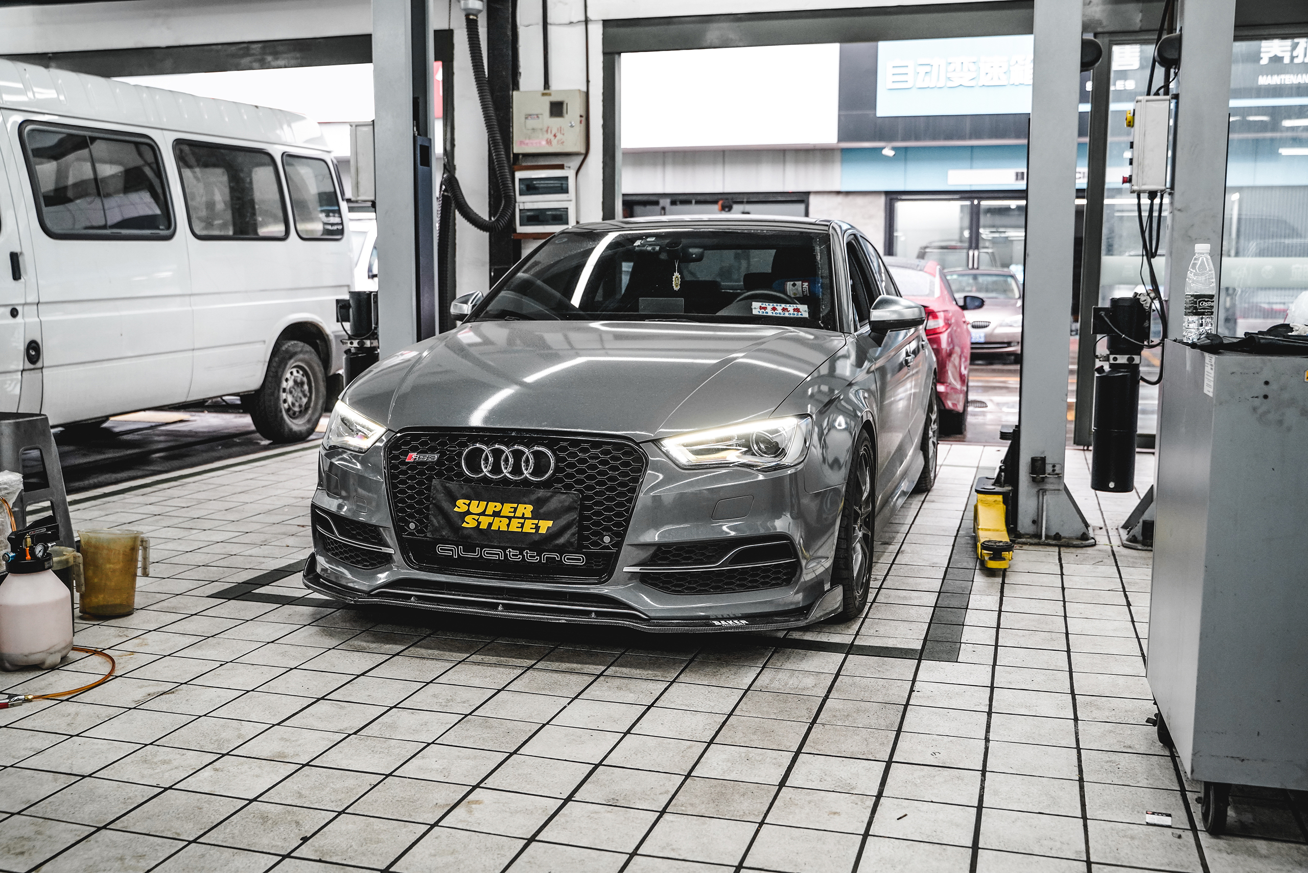 奥迪s3绞牙避震效果图,奥迪s3改装大涡轮