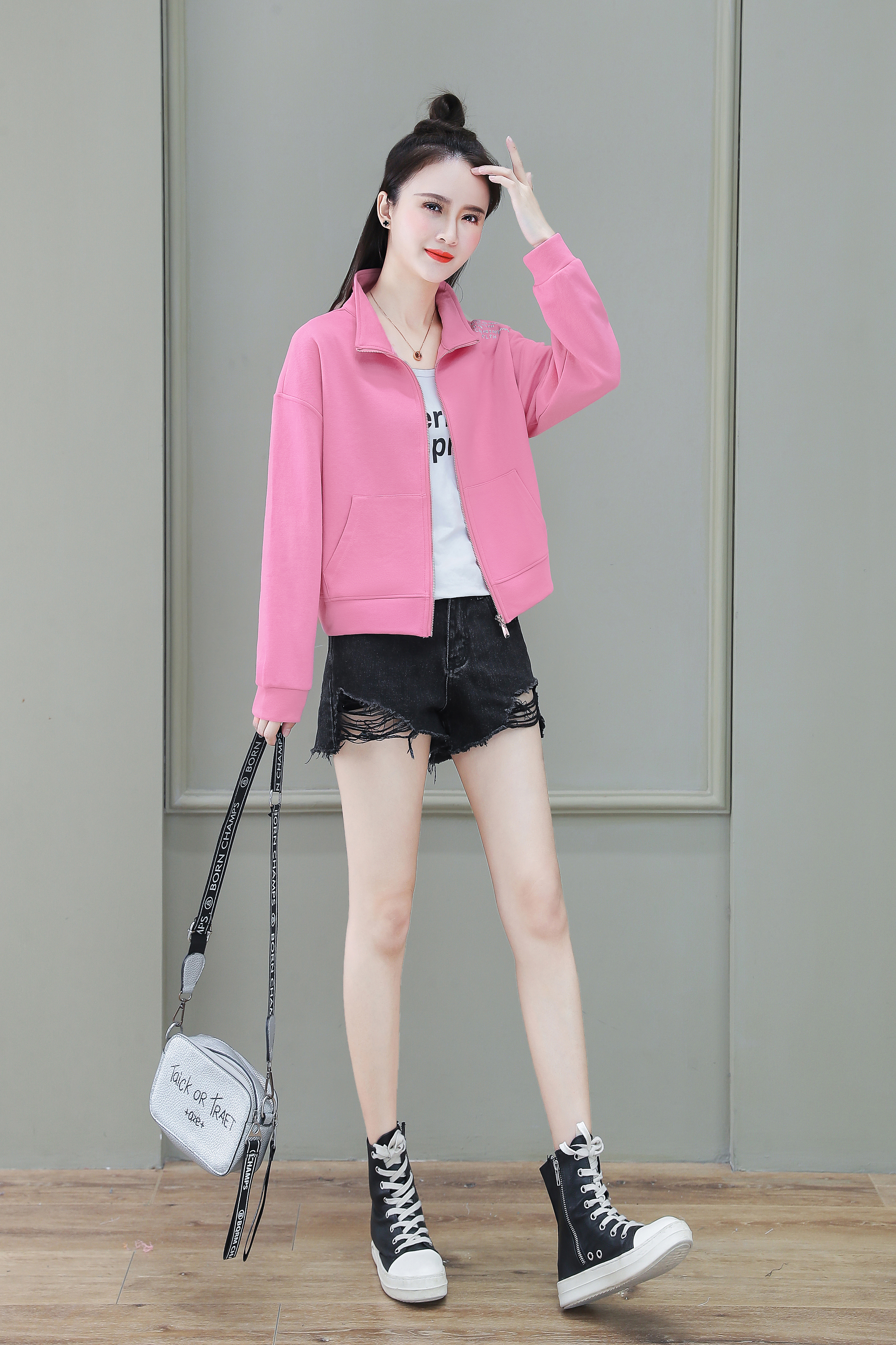 薄款卫衣女连帽夹克短款,薄款连帽卫衣外套女2022新款爆款