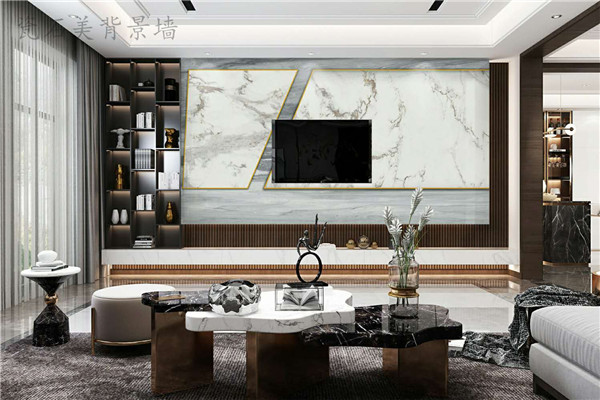 水刀大理石背景墙,石美石材背景墙