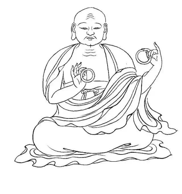 白描佛像线稿图片大全,白描佛像画法图片大全