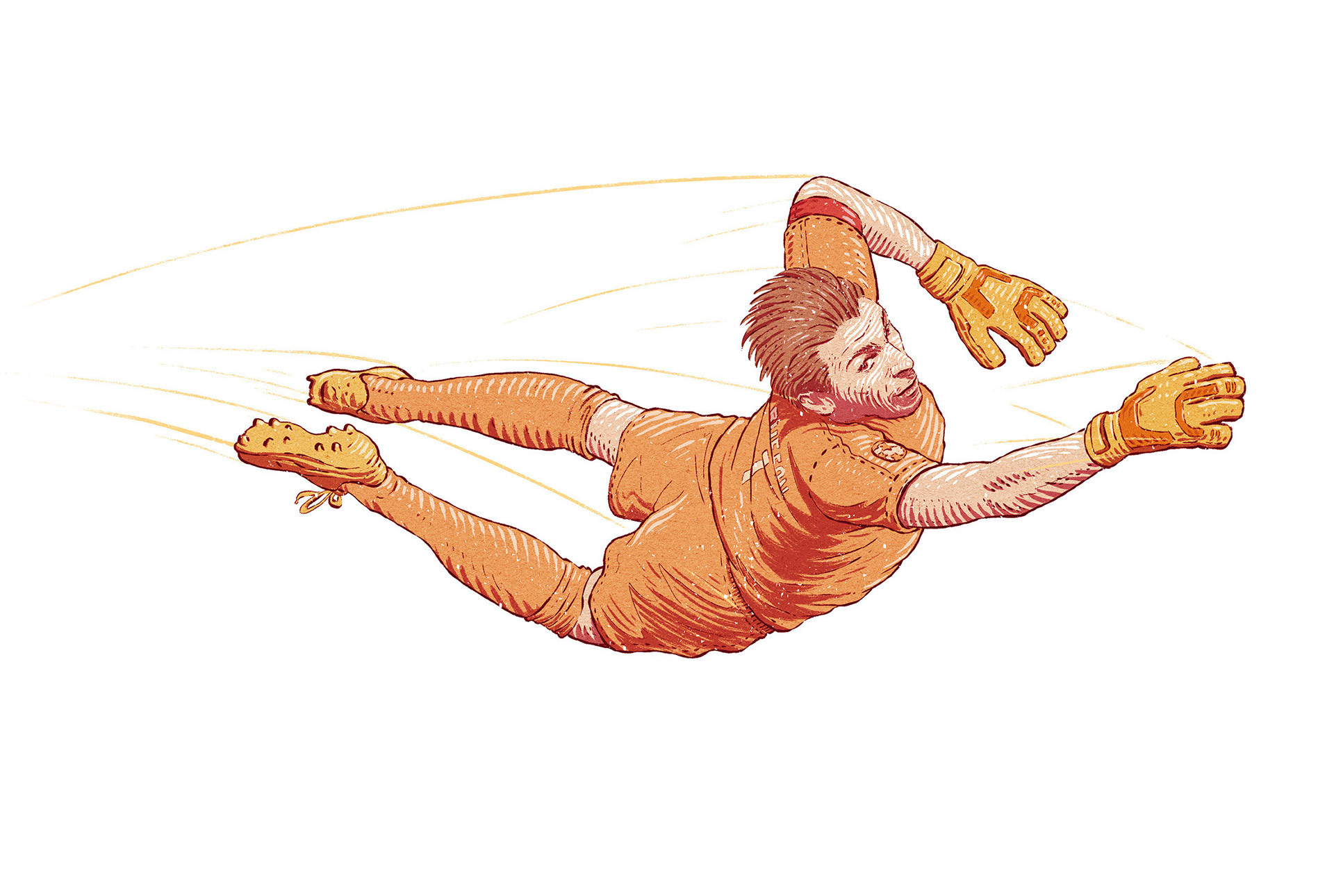 纯手绘足球运动员,关于足球的手绘画