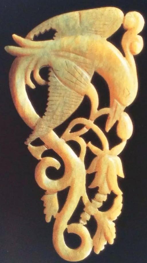 古玉凤鸟各时期特征,凤鸟图案的清代古玉