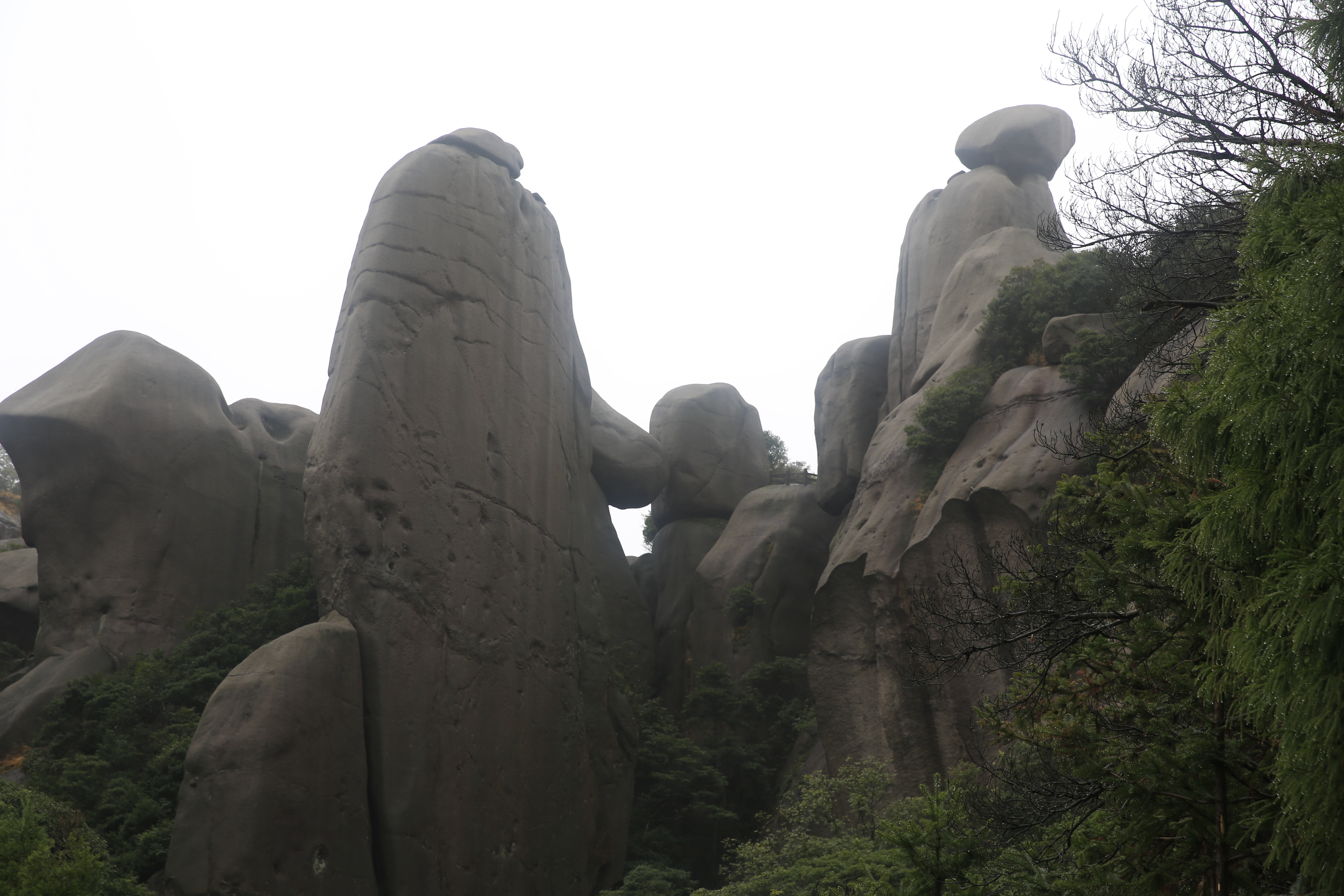太姥山山顶日出,雨中的太姥山云雾缭绕