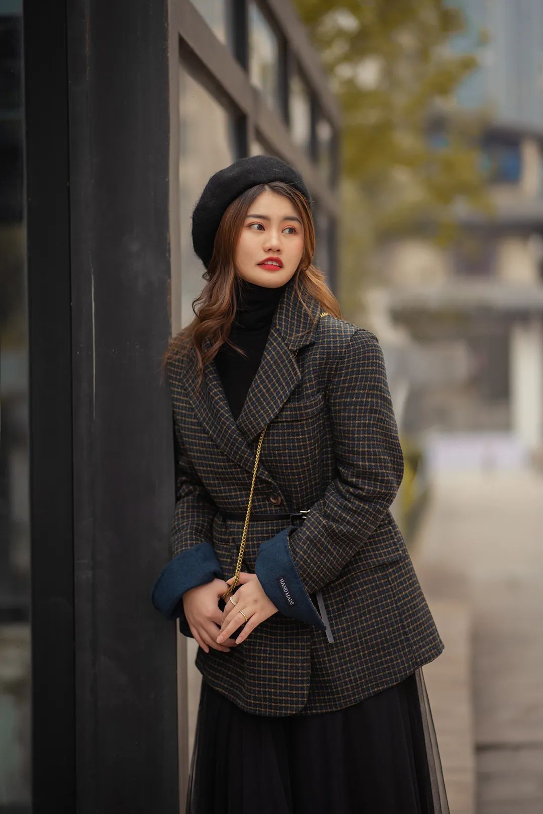 一件万能纯色打底衫,秋冬必备的打底衫