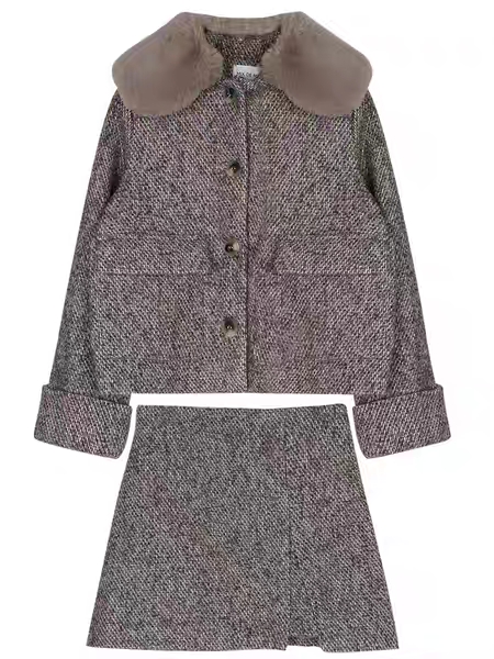 毛呢香风短款外套女秋冬最新款,中款毛呢外套穿搭短款