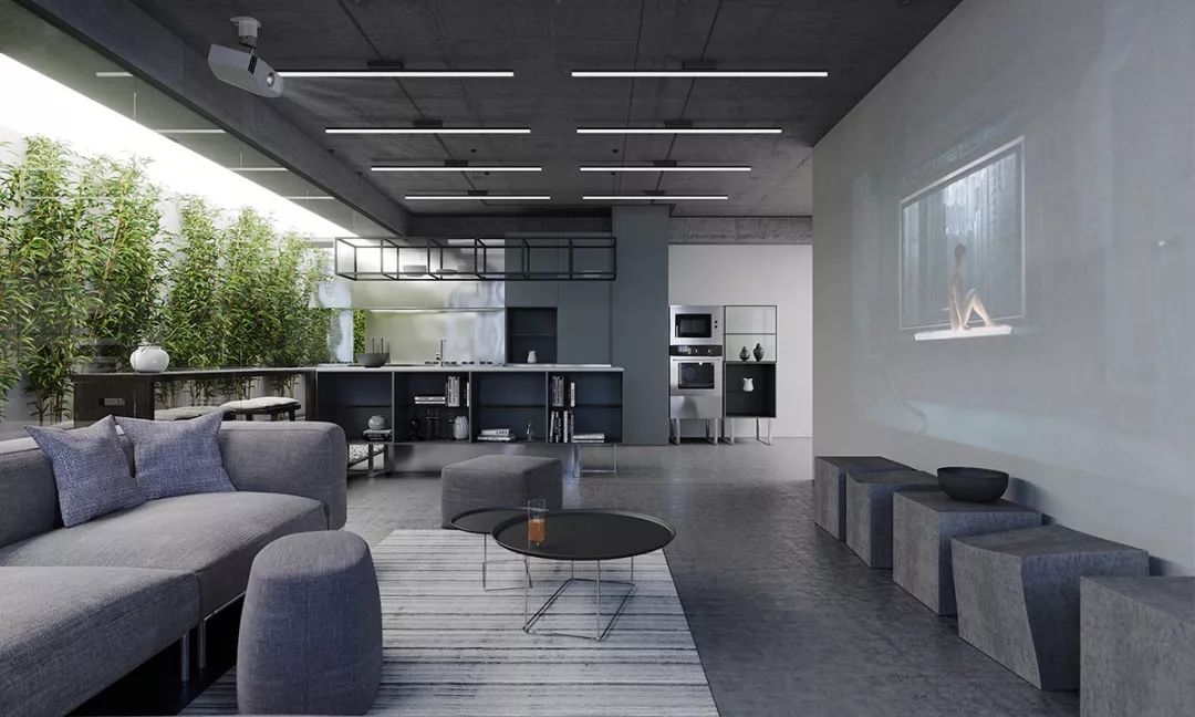 时尚灰内饰,现代风灰色装修内饰设计