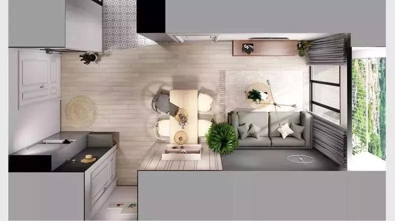 客厅餐厅二合一装修图,复古式客厅餐厅连在一起怎么设计