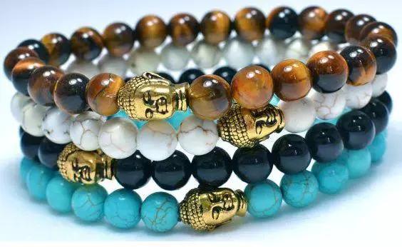 男士简约手串搭配,男人手串搭配