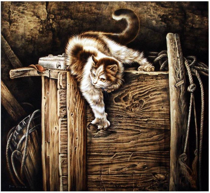 田玉田烙画动物作品欣赏,田玉田烙画多少钱