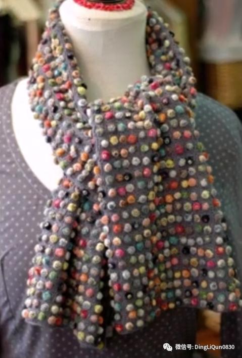 针织披肩作品,披肩花式围巾编织教程