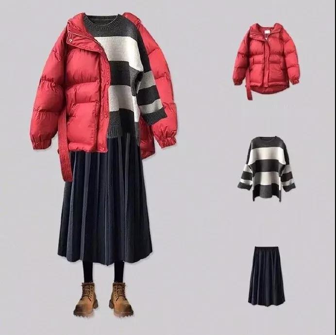 2020年裤子过时了，最美“外套+裙子”搭配，过年回家穿美翻了