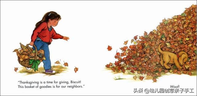 感恩节孩子英语启蒙选绘本,感恩节亲子绘本作品幼儿园制作