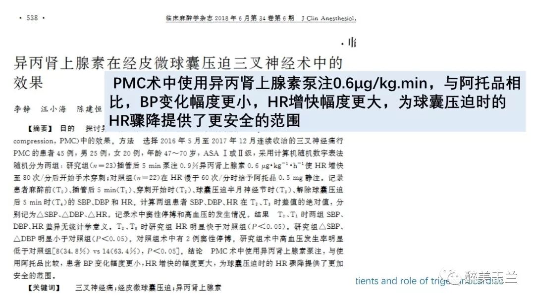 病例分享丨三叉神经节微球囊压迫术的麻醉管理