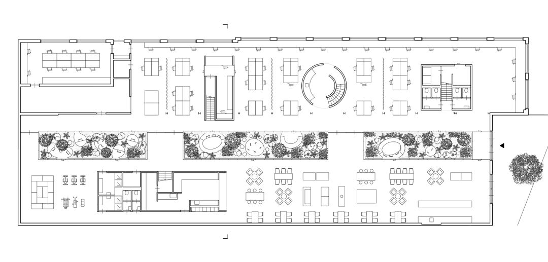 办公室布局平面图100平写字楼,施工项目部办公室规划布局平面图