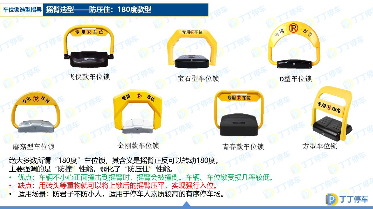 车位锁选型大全,车位锁的选型图解