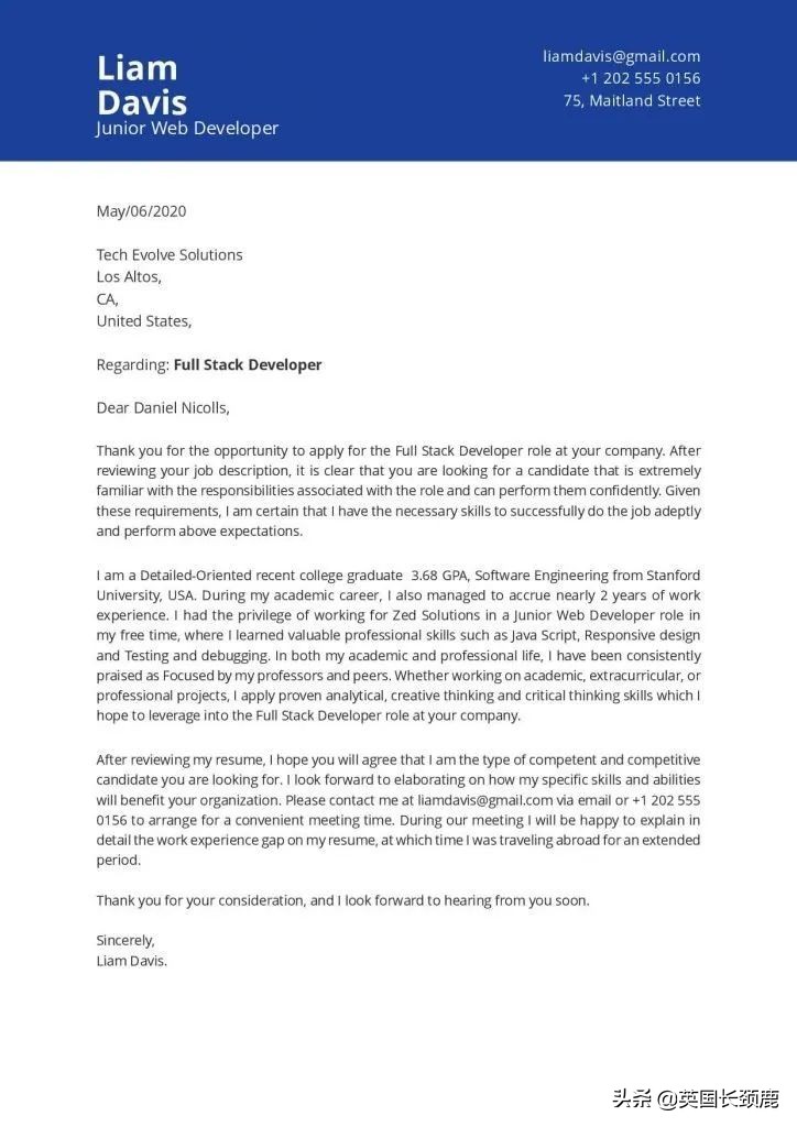 coverletter求职写作模板,coverletter求职信模板
