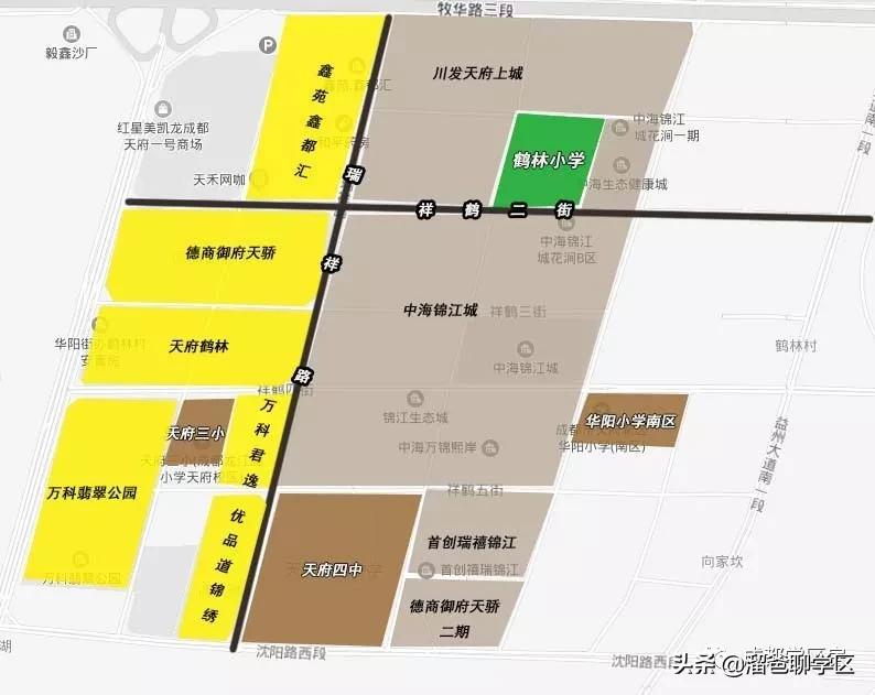 一路之隔的楼盘,一路之隔的小区