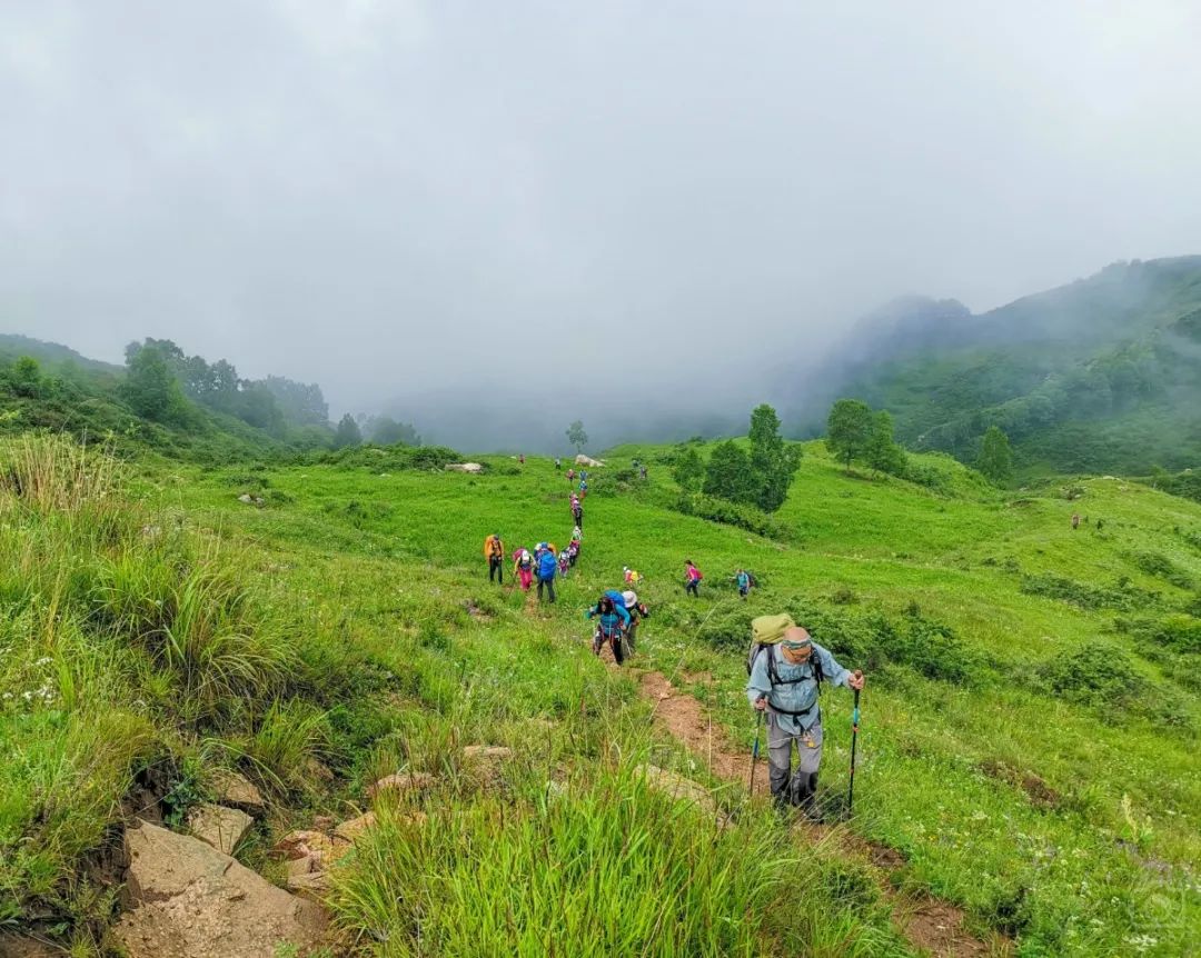 徒步穿越北驼梁完整版,穿越花海古道游记