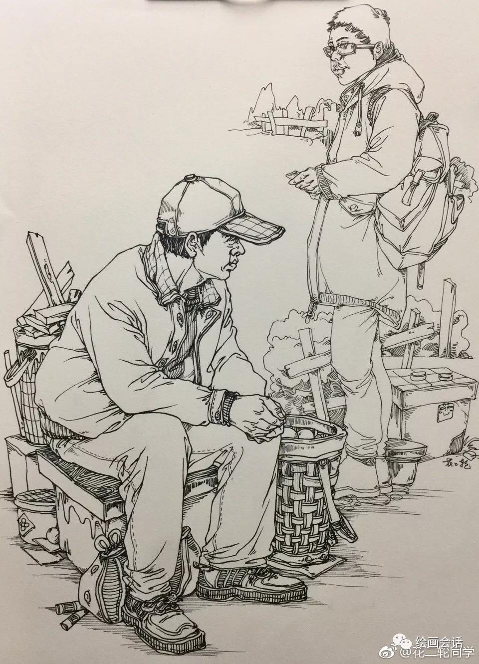 简单钢笔山水速写临摹图片,钢笔速写临摹推荐