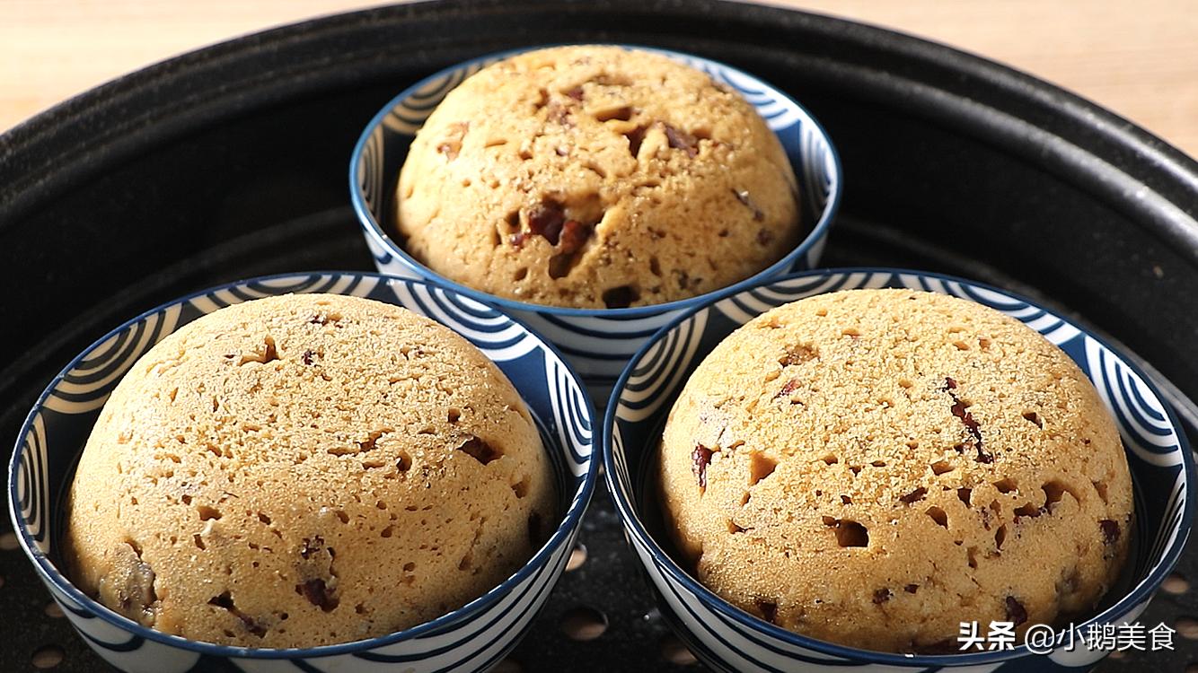 松软香甜的红枣糕一次就成功,无油低糖红枣糕怎么做