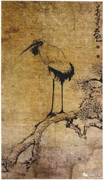 松鹤延年比较有名的图画,写意松鹤图看一下