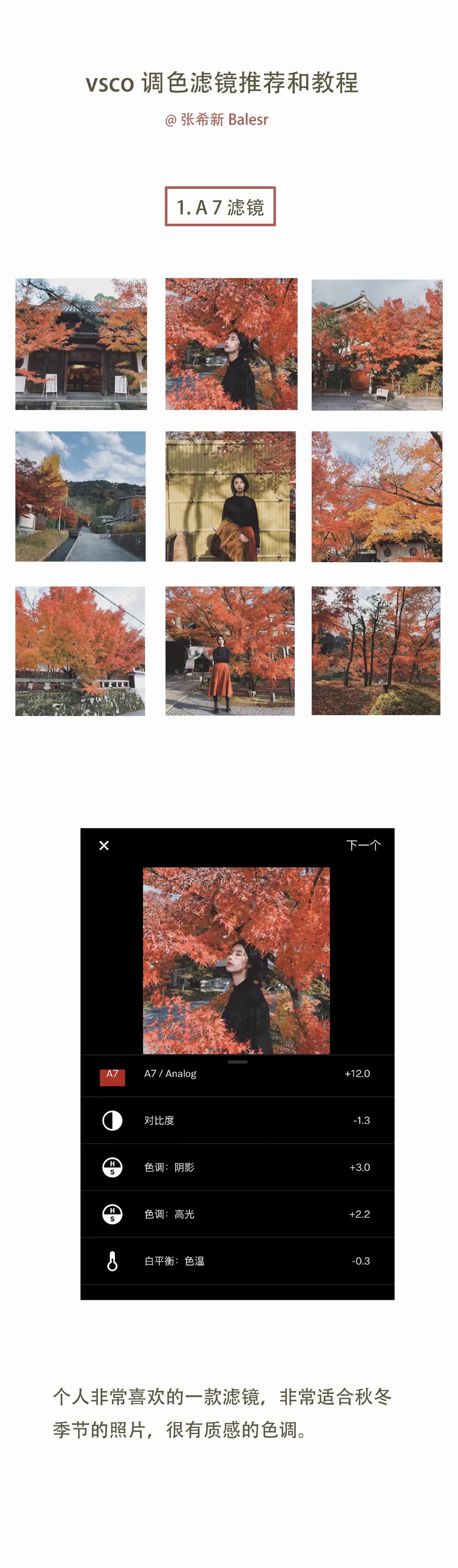 vsco滤镜调色高级感,vsco全滤镜一键调色