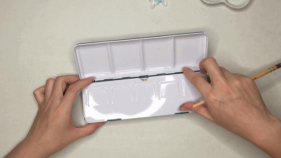 水彩颜料怎么装到铁盒,水彩颜料管装怎么画渐变