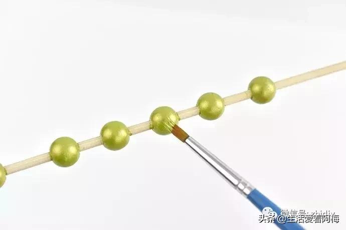 手工制作毛衣链串珠,木珠子diy手工制作