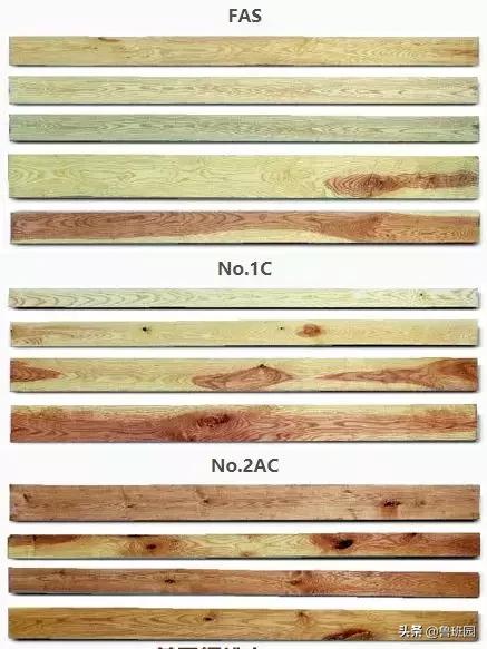 北美木材规格有哪些,等级划分的颜色代表什么