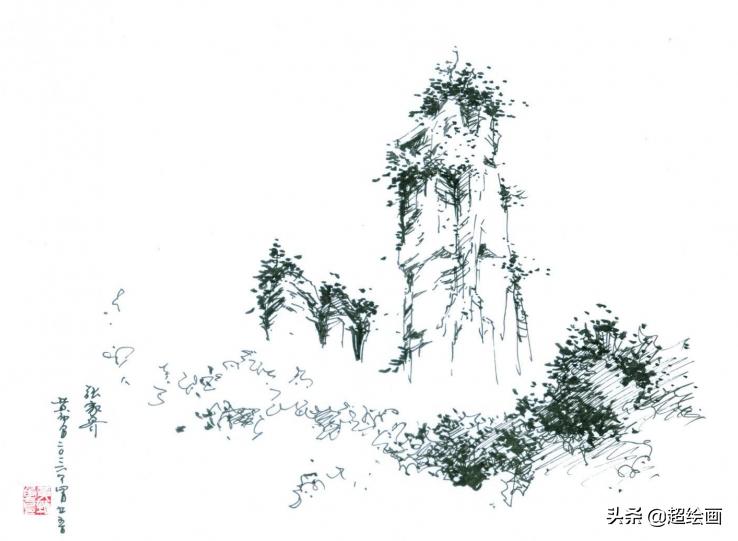 十大顶级钢笔画速写,钢笔速写100幅图片