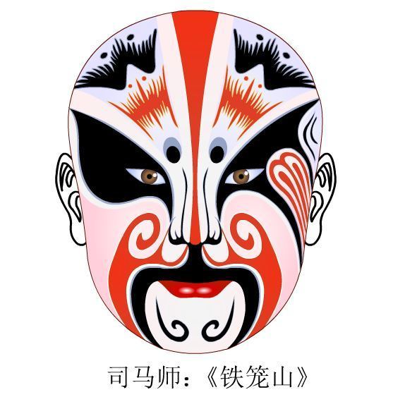 戏曲人物脸谱儿童画,自己创作的戏曲脸谱