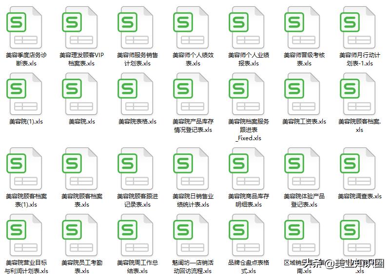 890套美业经营Excel表格模板大全汇总！（含各岗位、人力资源等）