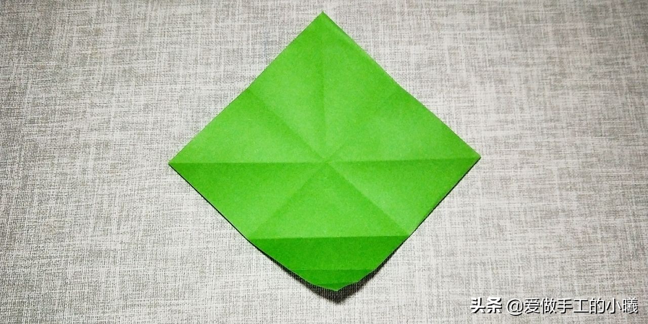 折纸树叶书签制作方法,折纸教程可爱小书签