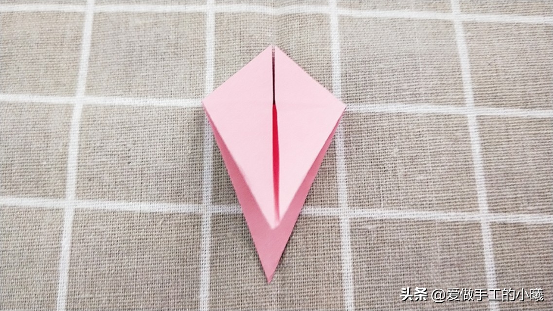 纸折樱花简单,立体五瓣樱花折纸