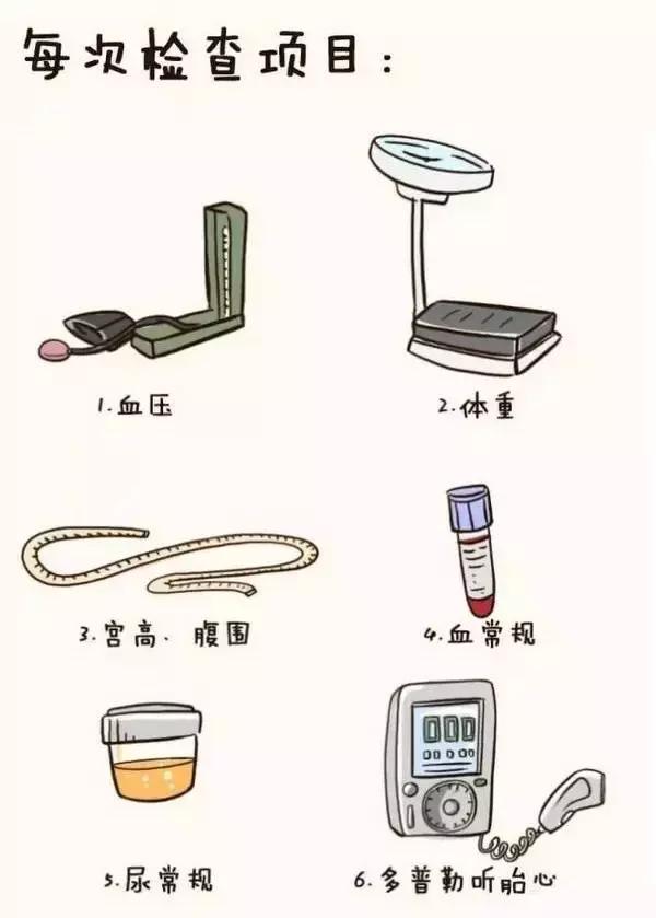 孕妇产检全流程手绘图,产科医生画图