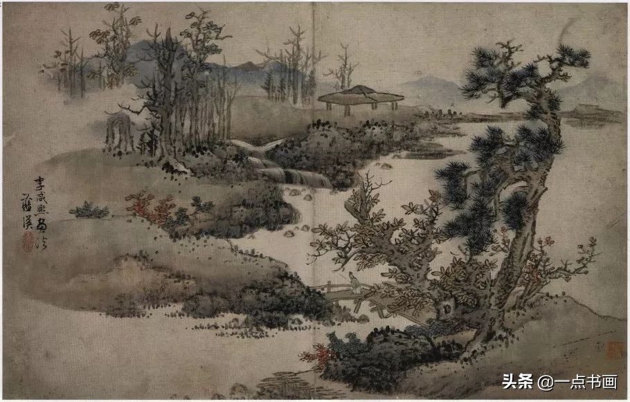 明画家蓝瑛溪山幽居图,明蓝瑛山水画全集