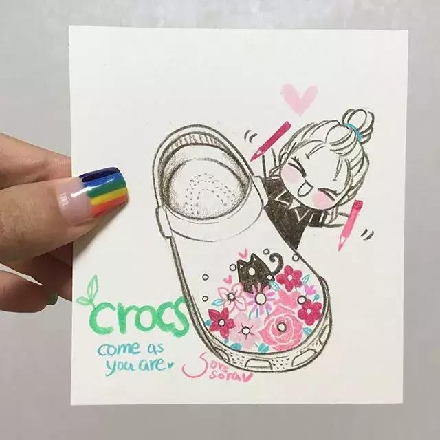 哈士奇的简笔画图片用彩铅画的,儿童彩铅简笔画6-12岁美观小人