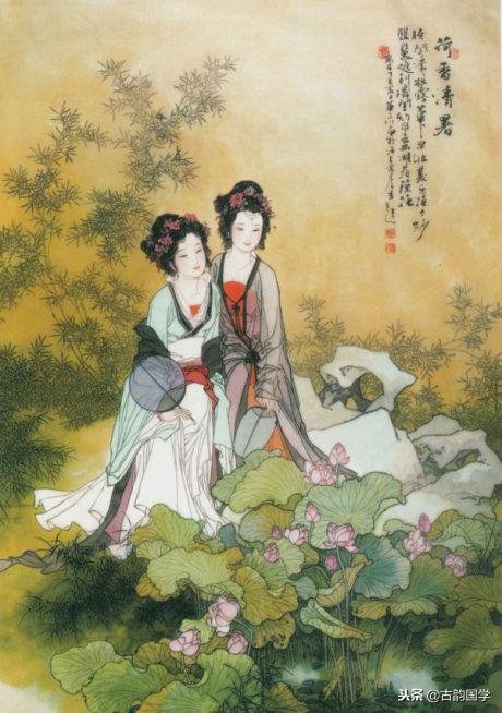 中国古典百美诗画（上）：一位佳丽一首古诗，可谓赏心悦目，收藏