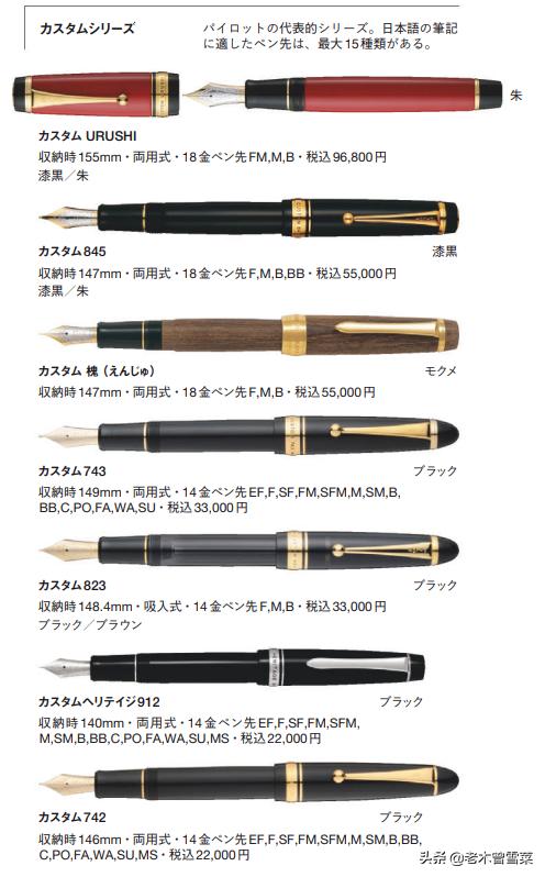 日本钢笔三大品牌,2021年钢笔前十品牌