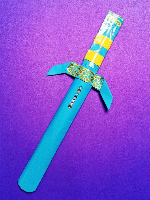 童心童趣小手工,六一简单宝剑手工