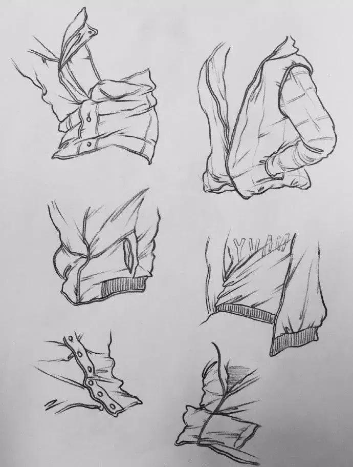 速写衣服褶皱画不好,速写衣褶123和127的区别