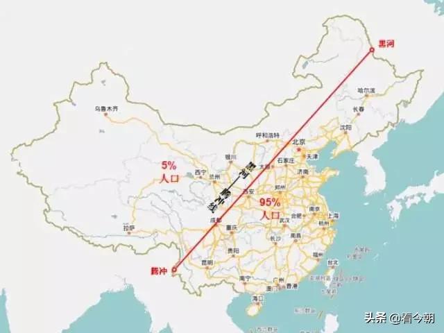 中国的神奇地方地图,中国神奇的一条线